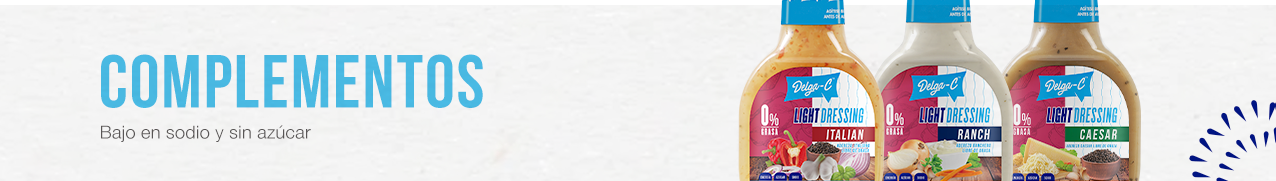 Complementos bajos en sodio y sin azúcar